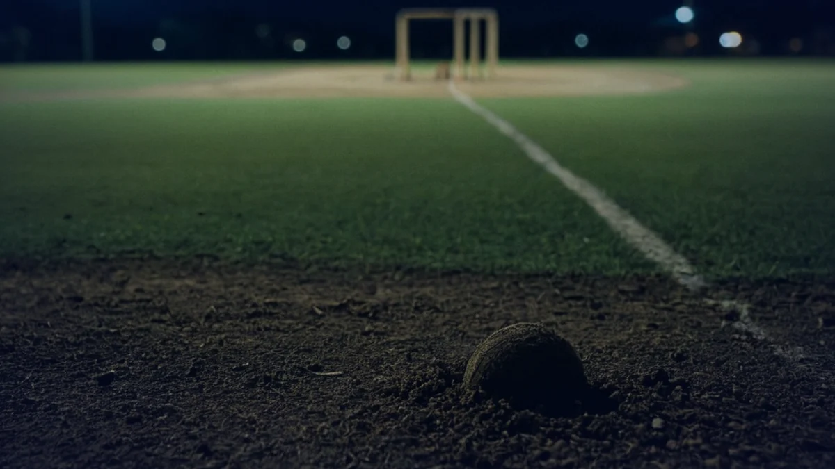 Cricket fan holding a phone with the 11xPlay Live shortcut open during an evening match