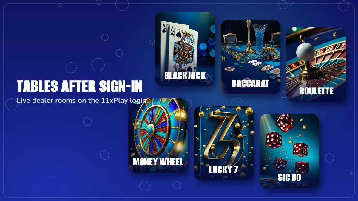 11xplay login game cards showing cricket, Dragon Tiger, roulette and Aviator tiles