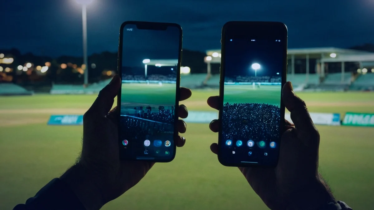 11xplay login scene of a fan checking the cricket match odds on a phone after signing in