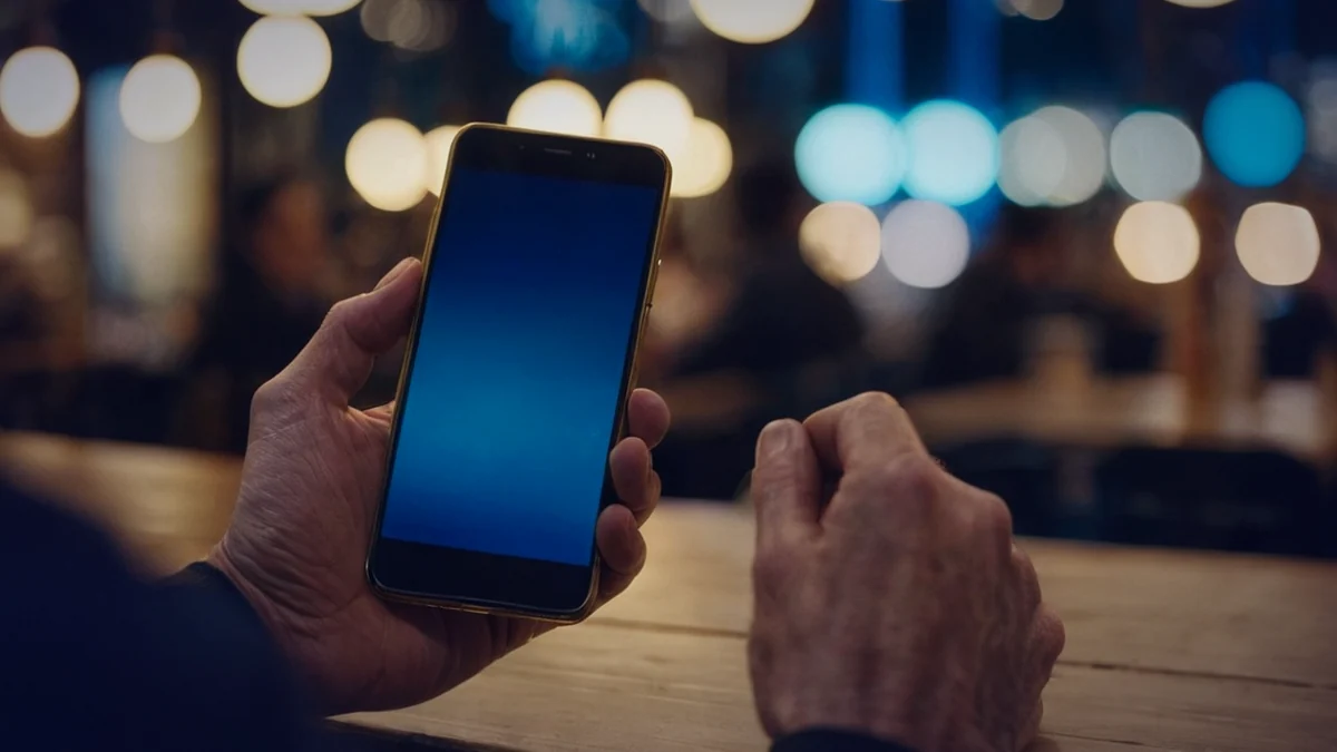 Cricket fan holding a phone after receiving an 11xPlay new ID on WhatsApp